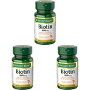 Luonnon Bounty Biotin, vitamiini täydentää, tukee aineenvaihduntaa soluihin energia ja terveet hiukset, iho, ja kynnet, 1000 mikrog, 100 tablettia (pakkaus 3)