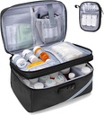 Trunab Medicine Storage Bag yhdistelmä Lock, Lockable Pill Bottle Organizer, Travel Medication Carry Case lääkelaatikko, resepti, vitamiinit, lisäravinteet tai lääketieteelliset tarvikkeet