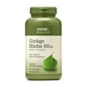 GNC Herbal Plus Ginkgo Biloba 60mg Supplement, kasvissyöjä, tukee henkistä terävyyttä, 300 tarjoilua
