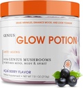 Nerous Brand Glow Rohto - Daily Skincare Supplement for Glowing Skin - Tukee Hydraation, Elastisuus, Immuuniter Health & Brain Function - Powered by Nootropics - Acai Berry - 30 Servings