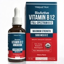 BioActive Vitamiini B12 5000 mikrog sisältää 3 BioActive Forms B12 Plus Methylfolate Cofactor - Metyyli B12, Adenosyl B12 & Hydroxy B12 