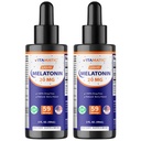 Vitamatic 2-Pack Melatoniini 20 mg Liquid Drops - 2 fl oz (59 ml) Each - Natural Berry Flavor - ei-GMO, kasvissyöjä täydentää aikuisille