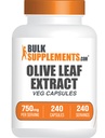 BulkSupplements.com Olive Leaf Extract kapselit - Olive Leaf täydennysosa, Olive Leaf kapselit - Immuunituki, Gluteeniton, 1 kapseli per tarjoilu, 240 Veg kapselia (paketti 1