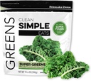 Clean Simple Eats Super Greens Powder, Luonnollisesti maustetut vihreät Powder chlorella, Spirulina, Superfoods & Prebioottikuitu, Ei keinotekoisia ainesosia, Gluteeniton, Classic Greens Maku, 30 Srvgs