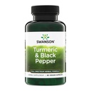 Swanson Premium- Turmeric & Black Pepper - Antioksidantti, Digestion & Joint Support - 90 Veg Caps (3 pakkaus)