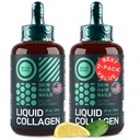 Liquid Collagen Peptides Biotin Drops - 30,000 mcg Collagen Liquid for Women and Men plus Biotin - Nuori iho, hiusten kasvu, vahvat kynnet - Hiusvitamiinit hiustenlähtöön - sitruunan maku - 2x2oz