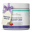 Magnesium Sleep Night Time Powder - Magnesium Sitraatti, Magnesium Glycinate melatoniini, L-Theanine ja GABA uniapu, Natural Sleep Supplement, Vegan, Gluteeniton, Vadelma sitruunamaku