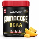 ALLMAX Nutrition AMINOCORE BCAA, Ananas Mango - 945 g Powder - 8.18 Grams haaraketju Amin Acids Per Serving - B-vitamiinit - Ei täytettä tai non-BCAA Aminos - Sokeriton - 90 tarjoilua