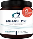 Designs for Health Collagen + MCT, Unmarioused - Hydrolysed Grass-Fed Collagen Peptides MCT Oil Powdered Promote Mental Focus, Kestävä energia, ihon ja Gut Health (30 Servings)