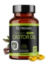 Dr. HERBALIST Castor Oil Capsules - 1600mg per Serving, 60 Count - Ei-GMO, Fast-Absorbing, kasvissyöjä, kylmä painettu, ja korkea teho - Tukee ihoa, hiukset, luonnon laksatiivit ja ruoansulatuskanavan terveys