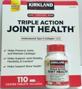 KIRKLAND Triple Action Joint Health tyyppi II Collagen, Boron ja HA - 110 Count