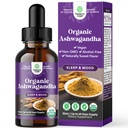 USDA Organic Ashwagandha Liquid Drops - Ashwagandha juuriuute stressiä ja mielialan tukea varten - Herkullisia Pure Adaptogen Drops aikuisille - Alkoholittomia kasviperäisiä Tinctures for Rest - 30 ml pullo
