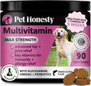 Koira Multivitamiini Max Vahvuus - 15 in 1 Vitamiinit terveyden ja sydämen - Essentials Kalaöljy, Glukosamiini, Probiootit, Omega kalaöljy - Multivitamiinit täydentää ihon ja turkin