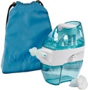 Navage Travel Bundle - Nenän kastelujärjestelmä - Nasal huuhtelupakkaus, jossa 1 nenän puhdistusaine, 30 suolakapselia ja Sky Blue Travel Bag