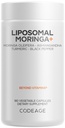 Codeage Liposomal Moringa+ Supplement, 400mg Moringa 50:1 Extract - 20,000mg Moringa Oleifera Leaf Equivalent - Turmeric, Ashwagandha, Black Pepper, 3-kuukautinen toimitus, Vegan Moringa Powder - 180 kapselia