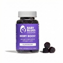 Baby Blues Marja Tehostaa äideille, Immuniteetti Elderberry Gummies Immuuni tuki täydentää C-vitamiinia ja sinkkiä aikuisille, Ei-GMO immuunijärjestelmä vitamiinit Booster Vegaani gluteeniton Gummies, 60kpl