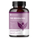 Pure Resveratrol täydennysosa - Extra Strength 600 mg Trans- Resveratrol Per Serve - varten sydän, kognitiivinen, Immuuniterveys Support . Puhdistettu & Biosablet - 60 Vegan Caps