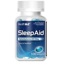 HealthA2Z uniapu, Difenhydramiini Softgels, 50mg, tukee syvempää, levollinen nukkuminen, Non Habit-forming (100 kreivit)