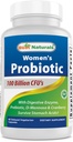 Best Naturals Probiootit naisille 100 miljardia PMY - 10 kanta + Prebiootit Kuitu + Dgestive Enzyme Blend + Naisten terveys Herbal Blend - Immuuni, Ruoansulatus & Gut Health - 60 Deleyaed Kapselit