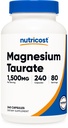 Nutricost Magnesium Taurate 1500 mg; 240 kapselia - Gluteeniton, ei-GMO, Vegan, 80 tarjoilua
