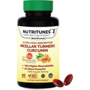 Turmeric Curcumin Supplement 1000mg for Joint Support-185x Biosablet & High Absorption with NovaSOL Technology 60 NutriCumin Softgels