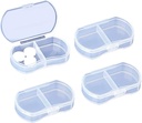 4PCS pilleri tapauksessa laukku pieni pilleri Organizer Portable Travel Päivittäinen pilleri kontit AM & PM Mini pilleri laatikko vitamiini, kalaöljy, täydennysosa haltija
