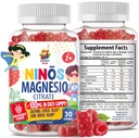 Magnesium Gummies lapsille ja aikuisille - 100mg - Rauhallinen magnesium purukumia - Magnesium Citrate Chewable täydentää mielialan ja lihasten tuki - 30 Gummies