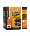 ONNIT Alpha Brain Instant Peach Flavor - Nootropic Brain Booster Memory Supplement - Focus, Energy & Clarity - Alpha GPC Choline, Cats Claw, L-Theanine, Bacopa - 30ct