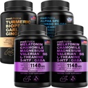 MEDCHOICE Turmeric & Inkivääri (120ct), unimelatoniini (180ct) ja nootrooppiset aivot (60ct) täydennysosa Bundle - Wellness Trio aivoille, nukkua, & Immuunin tuki - Vegan, ei-muuntogeeniset, gluteeniton
