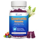 Kvarsetiini ja bromelaiinigummit, Quercetin 1200MG ja C-vitamiinin sinkki ja vanderberry immuunijärjestelmään ja allergioihin, puristava & Vegan Gummies, 60 Ct