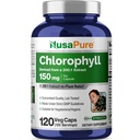 NusaPure klorofylli 200:1 uute, 150 mg vastaa 30 000 mg:aa kapselia kohti 120 kasvissyöjäkapselia (ei-GMO, vegaaninen)