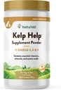 NaturVet Kelp Help Plus Omegas iho ja takki täydentää koirille ja kissoille, jauhe, valmistettu Yhdysvalloissa globaalisti lähde ainesosat 1 punta