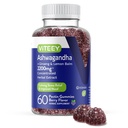 Vitey Ashwagandha Ginseng & Lemon Balm - Mieliala, rauhallinen & stressi Tuki Ashwagandha Lisäravinteet - Vegaani, Gluteeniton - 60