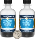 Aktivoitu hiili / 4 Ounces 2 pulloa / 100% puhdas ruokaluokka / Granuleja