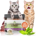 Strawfield Lemmikit L-Lysine Immuunituki kissoille ja pennuille - 200g Kanan Maksa Maku Rakeet Scoop, Immuunin terveys täydentää kissan kylmä helpotus, aivastus, Runsas nenä, Vesisilmät