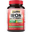 Iron Supplement, 65 mg Carbonyl Silitysrauta 250 mg C-vitamiini, vatsaystävällinen rauta pillereitä verenrakennus naiset ja miehet, korkea absorptio, ei pahoinvointi, ei ummetus, ei-GMO, ei gluteenia, 60 Vegaani Tabs