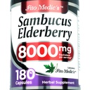Lab - Elderberry - Sambucus Elderberry 8000 mg, 180 kapselia - Elderberry kapselit - Musta Elderberry - Immuuni tuki täydentää - vitamiinit naisille ja miehille, ultra korkea imeytyminen