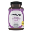 Twinlab Stressi B-komplex Caps - Täydellinen B-komplex & 1000 mg C-vitamiini - energiatuki täydentää B12-vitamiini ja B6-100 kapselit