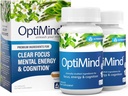 Optimind Bacopa Monnieri Brain Supplement for Memory and Focus, Nootropic with Fosfatidylserine, Huperzine A, Non-GMO, Kliinisesti tutkittu Ingredients, 64 kapselia