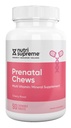 Nutri Supreme Prenatal -vitamiini, pureskeltavat prenataalivitamiinit naisille, joilla on 800 MCG Folaattia, Täydellinen raskaus Monivitamiinia rautaa, Kosher, Cherry Flavor, 90