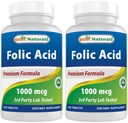 Best Naturals Foolihappo 1000 mikrog (Vitamin B9), 240 tablettia (1000 mikrog (pakkaus 2))