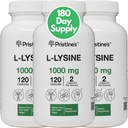 PRISTINE's L Lysine 1000 mg (3 pakkaus) Lip & Gum Health Essential Amino Acid Immuniteetti Support Capsules -180 Day Supply Muscle & Tissue Support - Collagen Production - Vegan Gluteeniton GMO