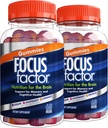 Focus Factor Nootrophic Gummies, Memory Supplement for Brain, Fosfatidylserine, Bacopa, Huperzine A, 60 Count, Pack of 2