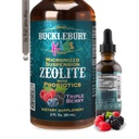 BUCKLEBURY Liquid Zeolite Detox lapsille probiootit - Sokeriton Natural Berry Flavour Probiootit lapsille - Zeolite Heavy Metal Detox ja Immuuneja tukea - 2 Fl Oz