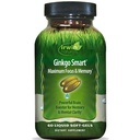 Irwin Naturals Ginkgo Smart Powerful Nootropic Brain Booster - Tukee maksimaalista muistia, keskittymistä ja henkistä selkeyttä DMAE:n, Clubmossin, koliinin ja asetyyliakrylaatti L-karnitiini - 60 nestemäistä Softgelia