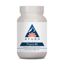 Ayush Yrtit Thyro-M - Kilpirauhasten tuki naisille ja miehille, Kilpirauhasten terveys, Kilpirauhasten hoito L Tyrosine, Ashwagandha, Kelp, Natural Energy Support - 120 Kasvissyöjä kapselit (1 kreivi)