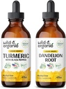 Luonnonvarainen ja orgaaninen Turmeerinen Tincture 4 fl oz & Voikukka Root Tincture 4 fl oz