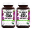FarmHaven USDA Organic Milk Thistle Kapselit ... 30X Väkevä siemenuute & 80% Silymarin Standardoitu - tukee maksan toimintaa ja yleistä terveyttä...