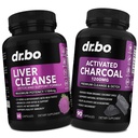 Maksa Cleanse & Aktivoitu Charcoal Kapselit - Maksan terveys pillereitä Artisokki, berberiini, Turmeerinen Yrtit - 1200mg Organic Coconut Charcoal pillereitä vatsakaasu ja turvotus tuki