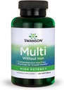 Swanson Multi ilman rautaa Multivitamiini terveys täydentää Iron-free Formula 120 Softgels Sgels